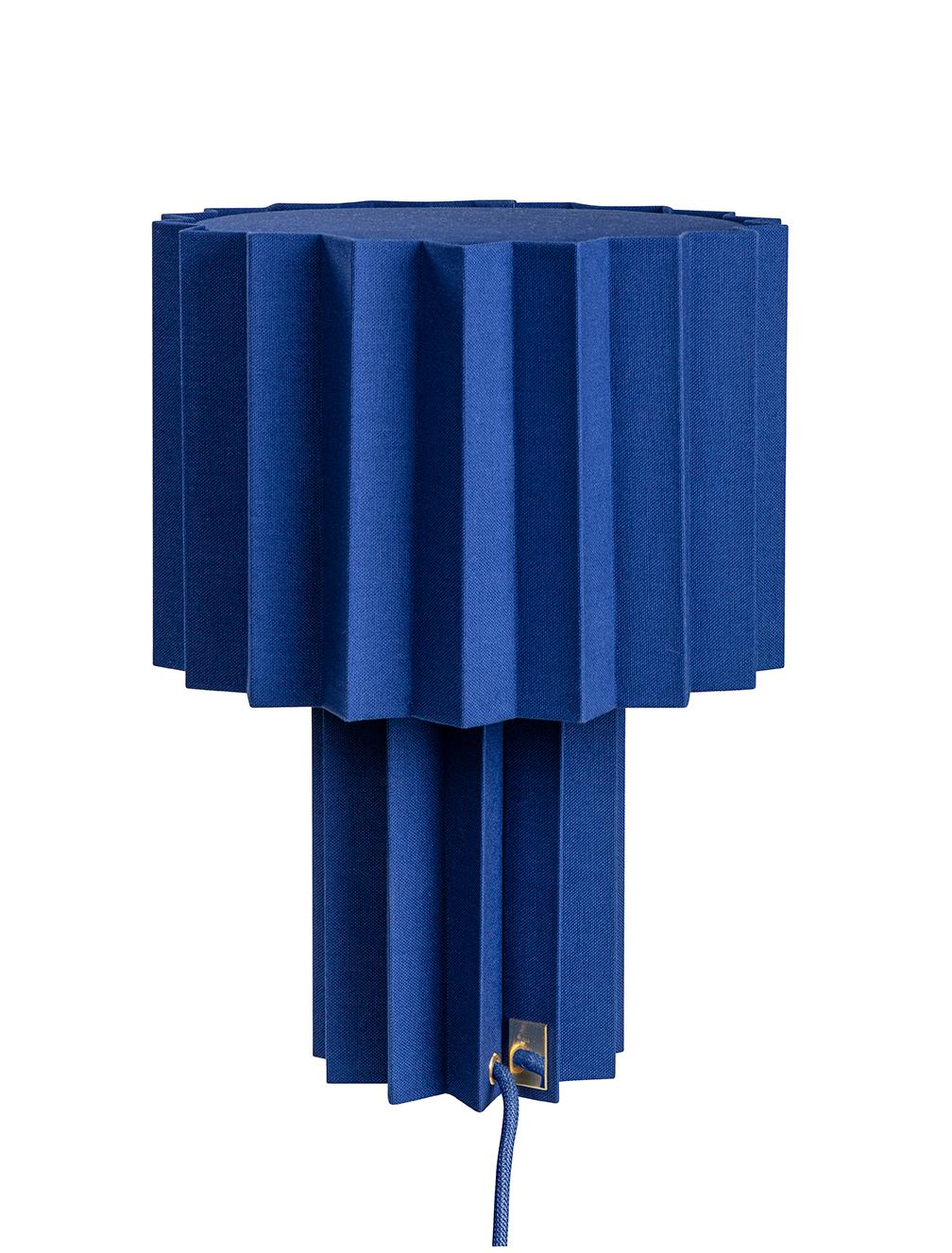 'Plissé Blue Edition' Pleated Textile Table Lamp by Folkform for Örsjö For Sale 4