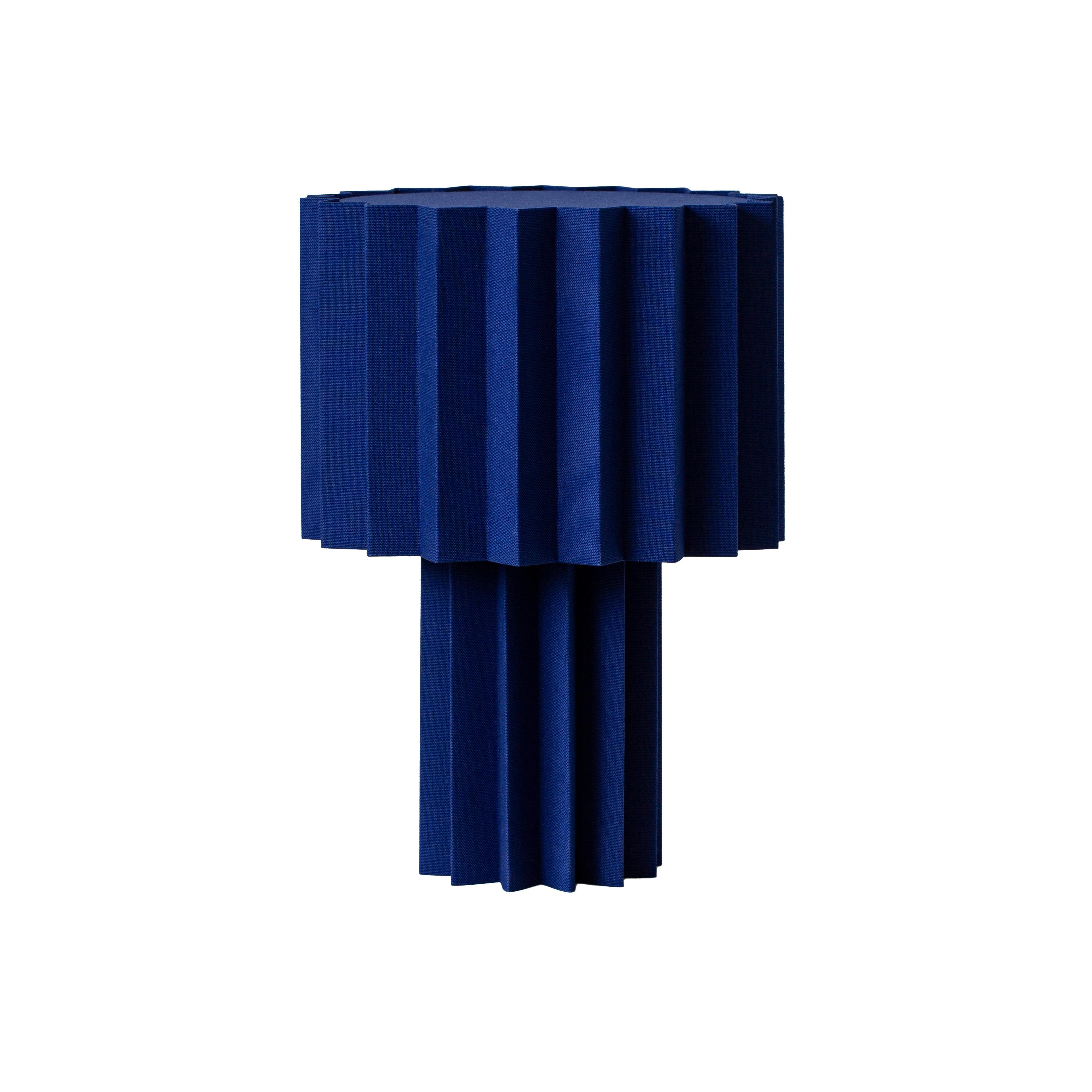'Plissé Blue Edition' Pleated Textile Table Lamp by Folkform for Örsjö For Sale 5