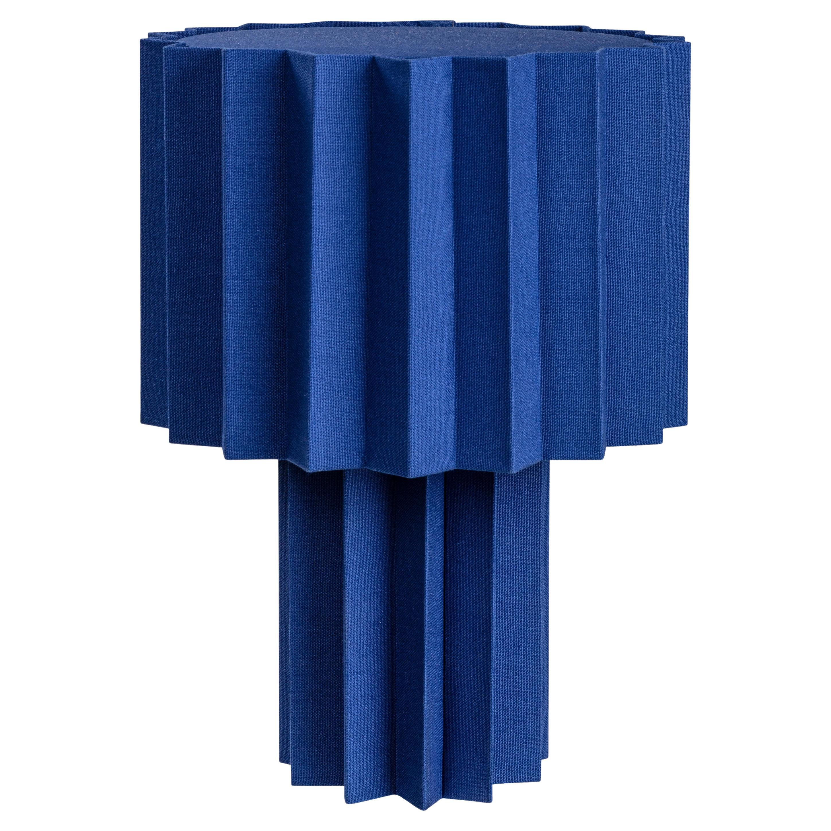 'Plissé Blue Edition' Pleated Textile Table Lamp by Folkform for Örsjö