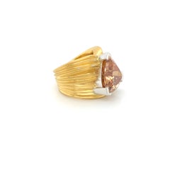 18 Karat Yellow Gold "Plissé" Zircon 20.96 Carat Ring, Cirio