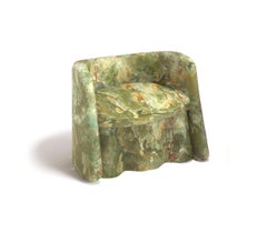 Plisse Marble Accent Chair by Alter Ego Studio