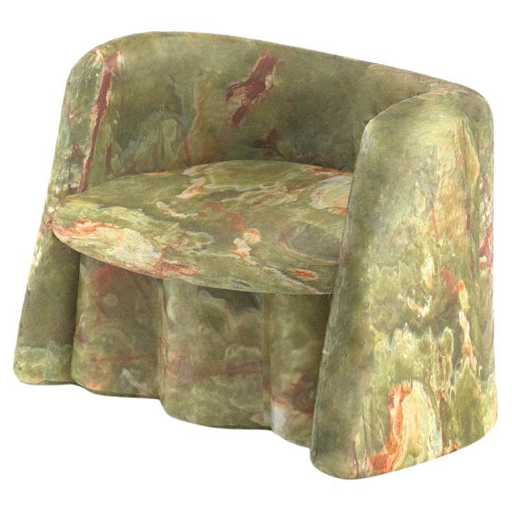 Plisse Marble Accent Chair by Alter Ego Studio For Sale