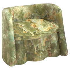Silla acentuada de mármol Plisse de Alter Ego Studio, Mármol verde, Italia
