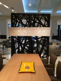 Plisse Width Adjusting Suspension Lamp by Inga Sempe for Luceplan