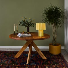 Lampada da tavolo in tessuto plissettato 'Plissé Yellow Edition' di Folkform per Örsjö