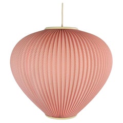 Plissee Pink Pendant Lamp, 1950s, 1960s