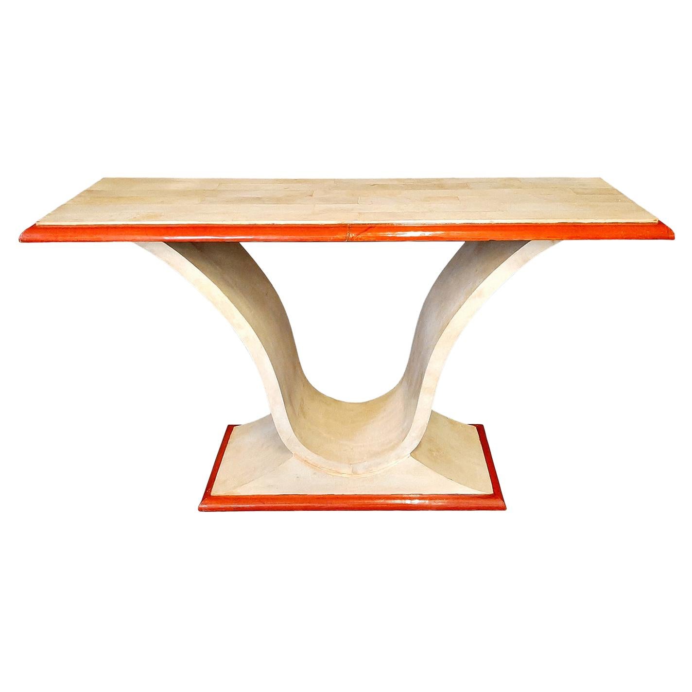 PLM-0086 Red/Ivory Parchment Console