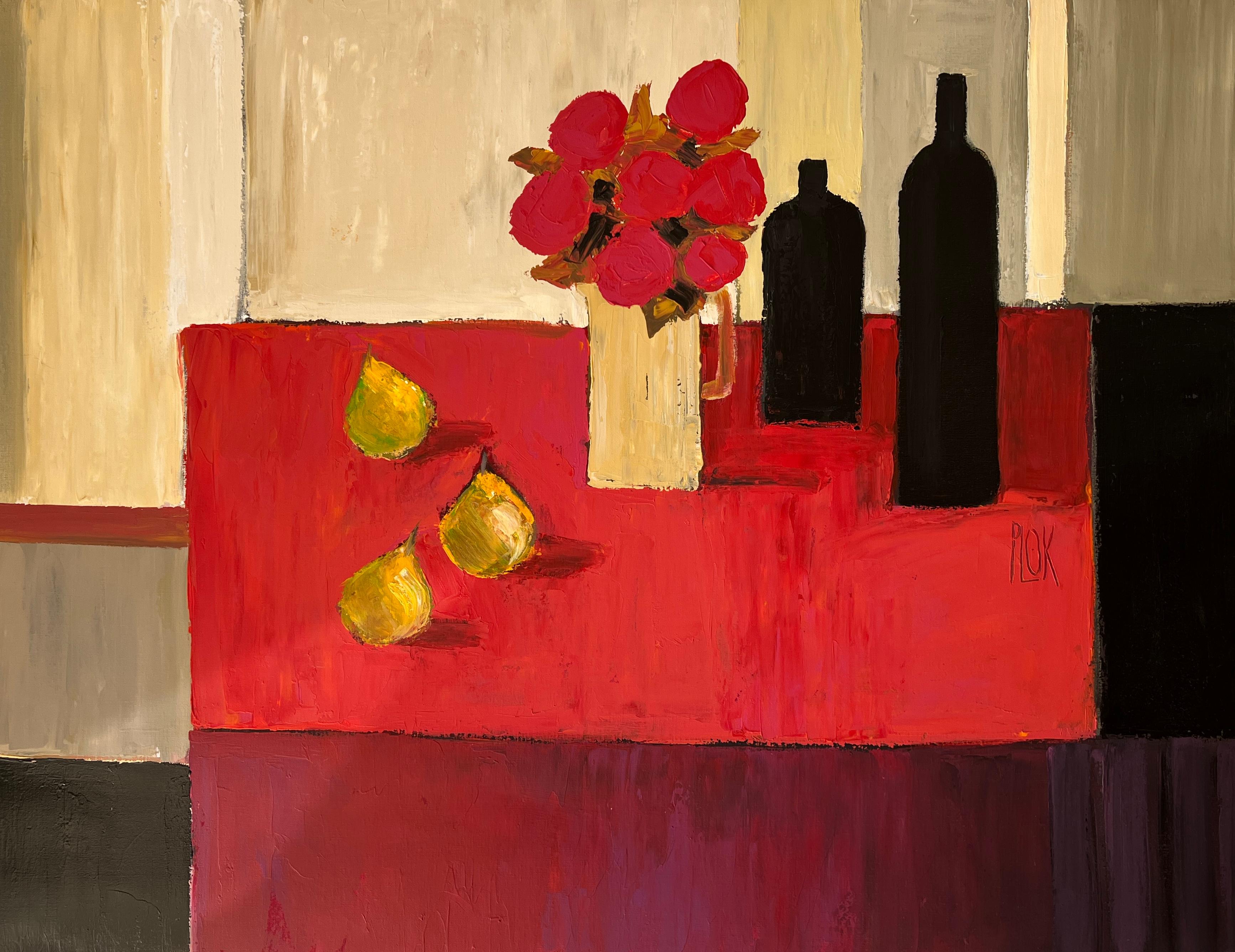 Plok Still-Life Painting – Stilleben mit Birnen