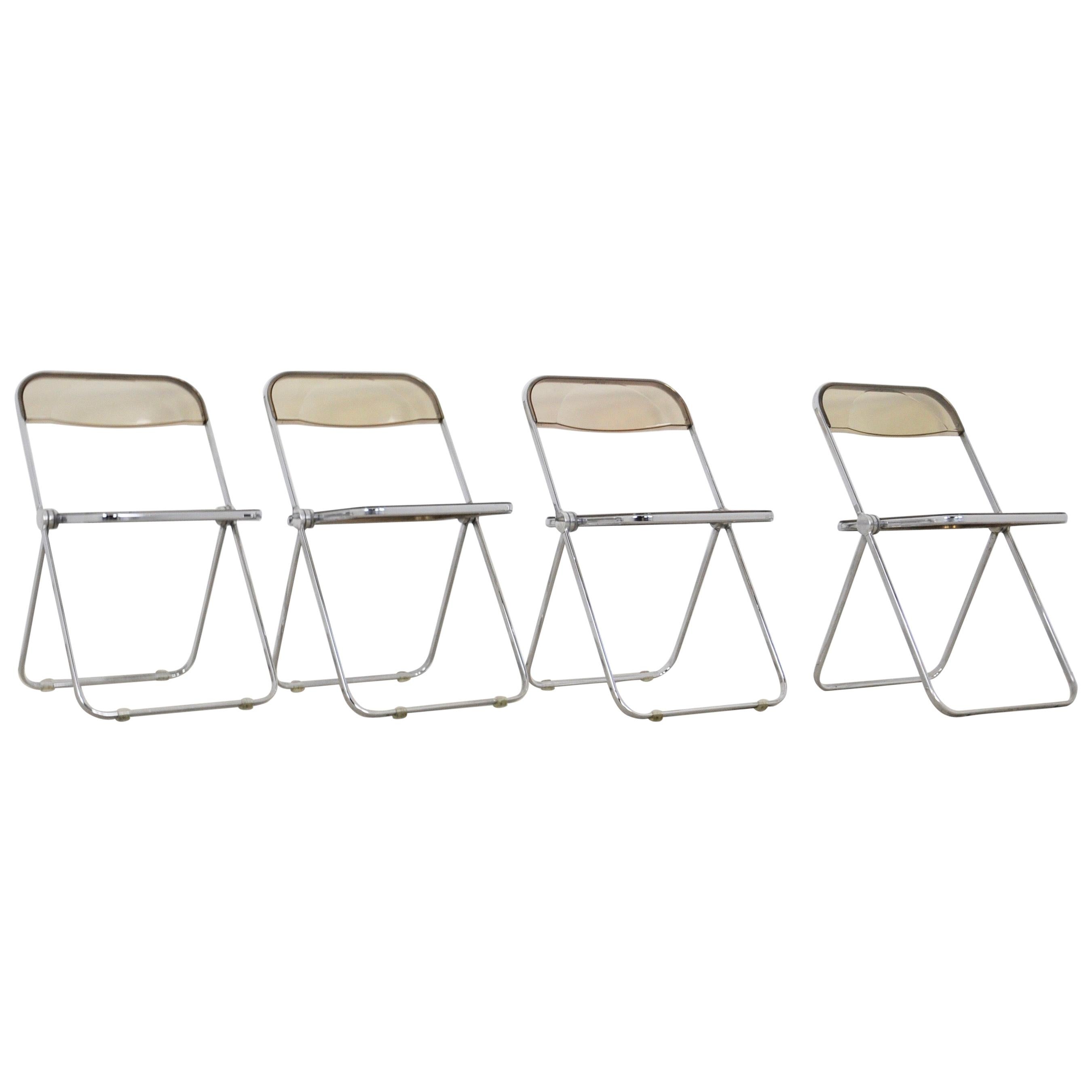Plona Chair by Giancarlo Piretti for Castelli, 1970s Set of 4