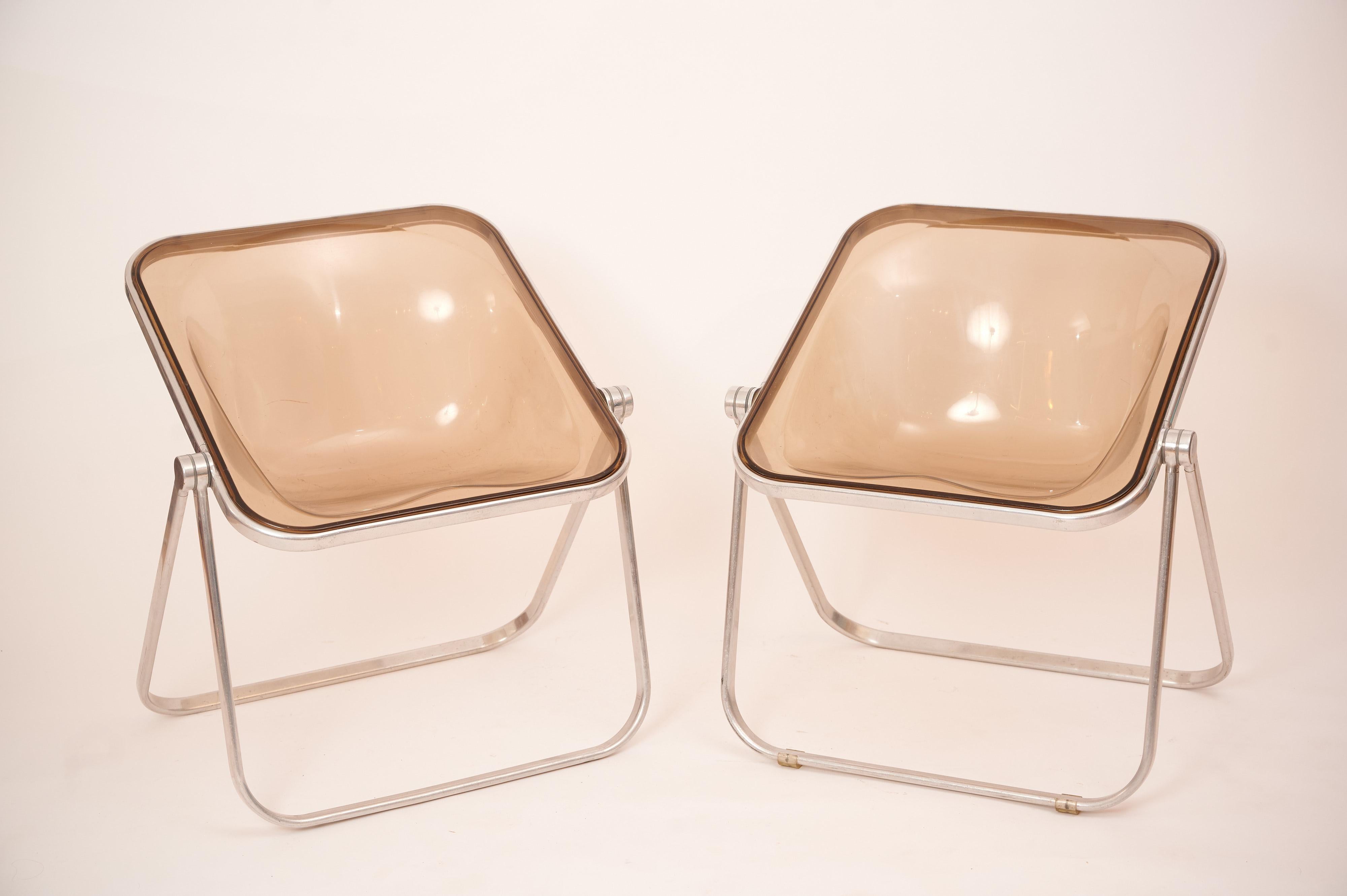 Plona Chairs in Beige Smoked Lucite 3