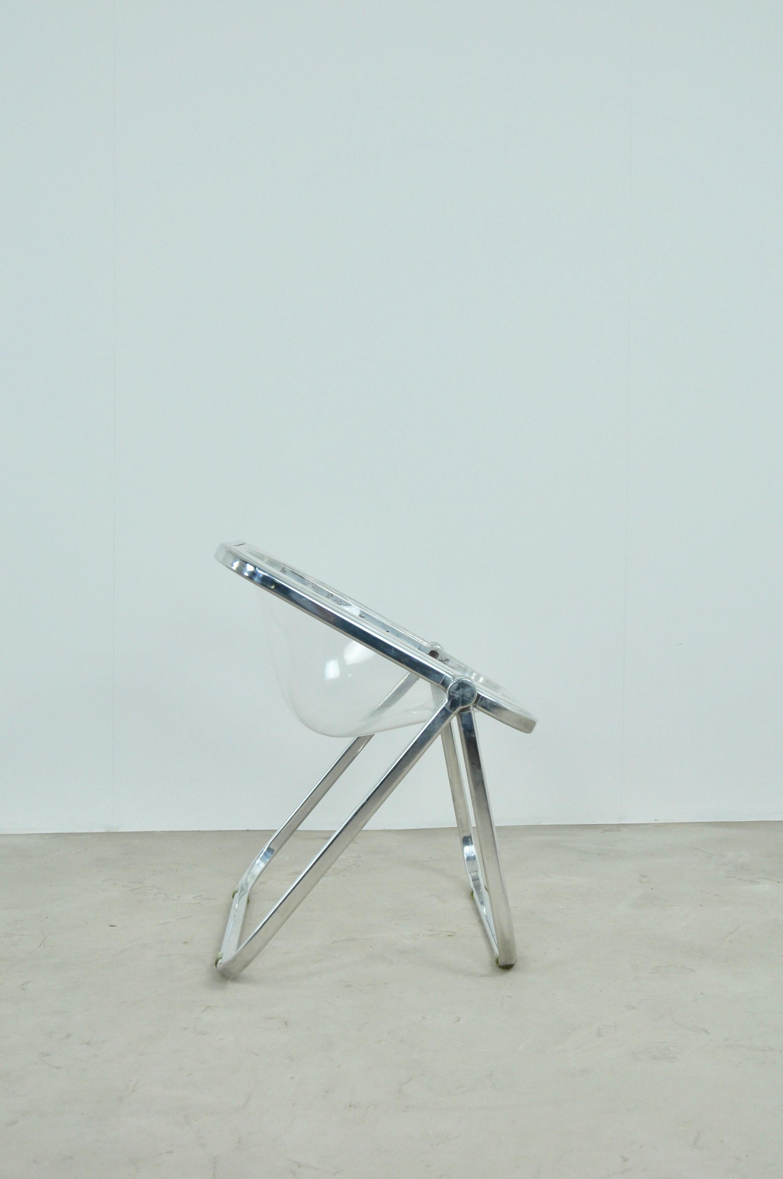 Metal Plona Desk Chair by Giancarlo Piretti for Castelli, 1970s