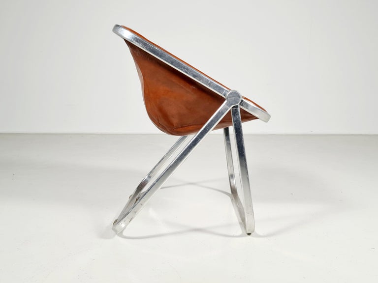 Mid-Century Modern Plona Folding Chair by Giancarlo Piretti for Castelli, circa 1970, Italy For Sale
