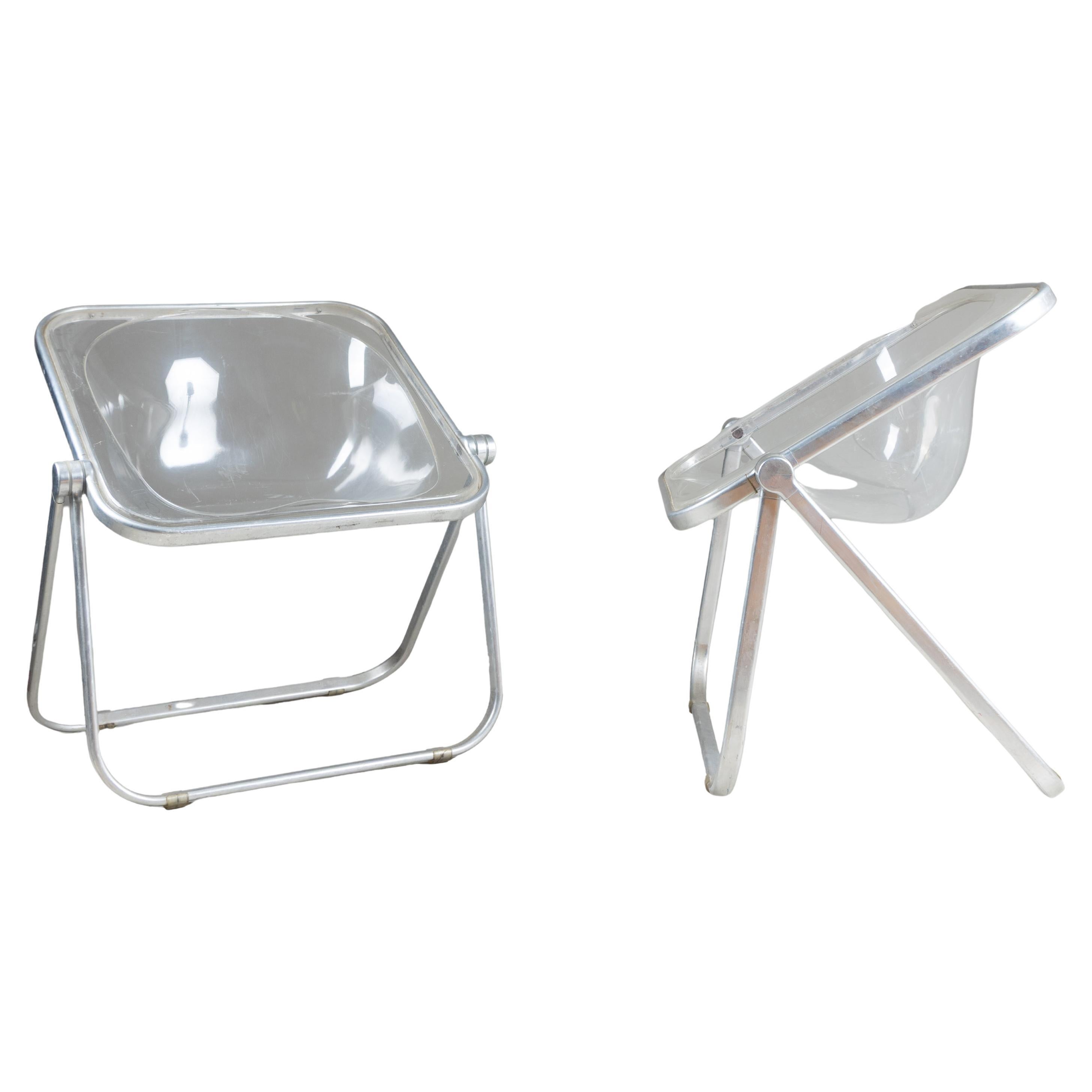 Plona Giancarlo Piretti chairs for Anonima Castelli 1970, set of 2 For Sale