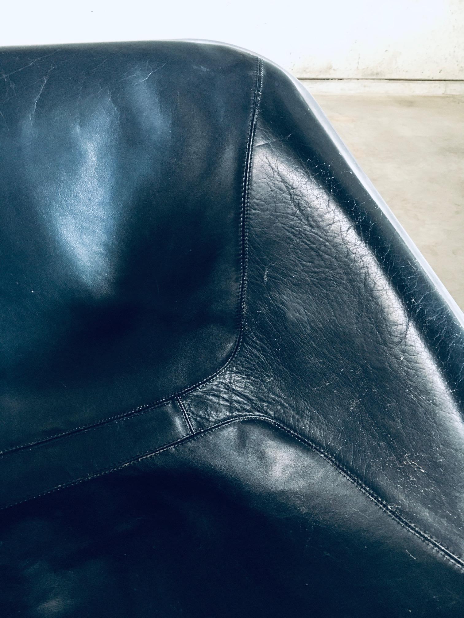 PLONA Leather Side Chair by Giancarlo Piretti for Castelli, 1970's Italy For Sale 7