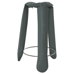 Plopp Bar Sitzmöbel aus poliertem blau-grau lackiertem Kohlenstoffstahl von Zieta