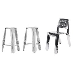 Plopp Bar Stool x2 + Chippensteel 0.5 Chair by Zieta