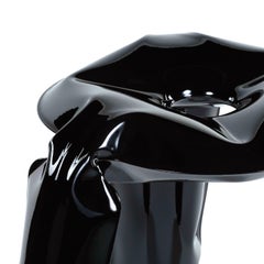 Plopp Kitchen Polished Black Glossy Color Carbon Steel Seating by Zieta