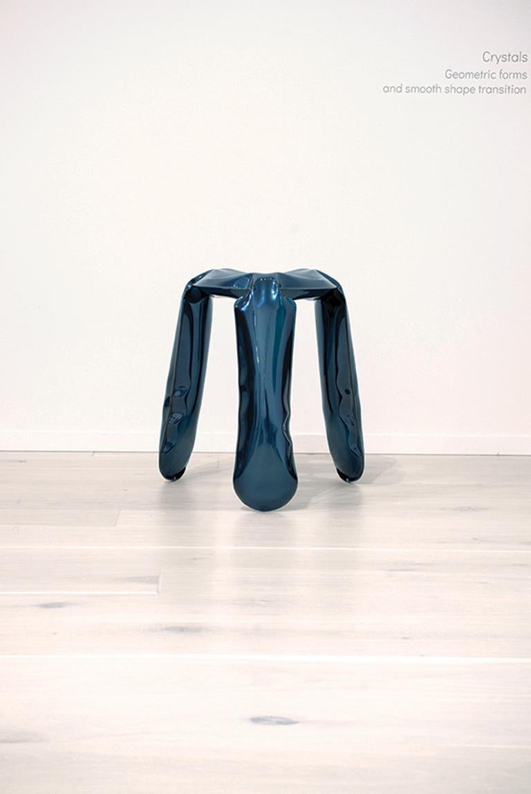 Plopp stool is an icon and a bestseller of Zieta Prozessdesign. The unique, toy-looking and playful shape of Plopp is an effect of an innovative forming method – FIDU. FIDU technology means that two ultra-thin steel sheets are welded together around