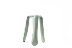 Plopp Kitchen Polished Moss Grey Color Carbon Steel Seating by Zieta