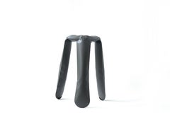 Plopp Kitchen Polished Umbra Grey Color Carbon Steel Seating by Zieta