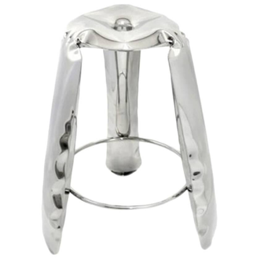 Plopp Stool 'Bar Size' by Zieta Prozessdesign, Stainless Steel ‘Inox’