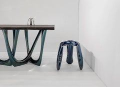 Hocker "Plopp" von Zieta, Mini-Größe, kosmisches blaues Finish