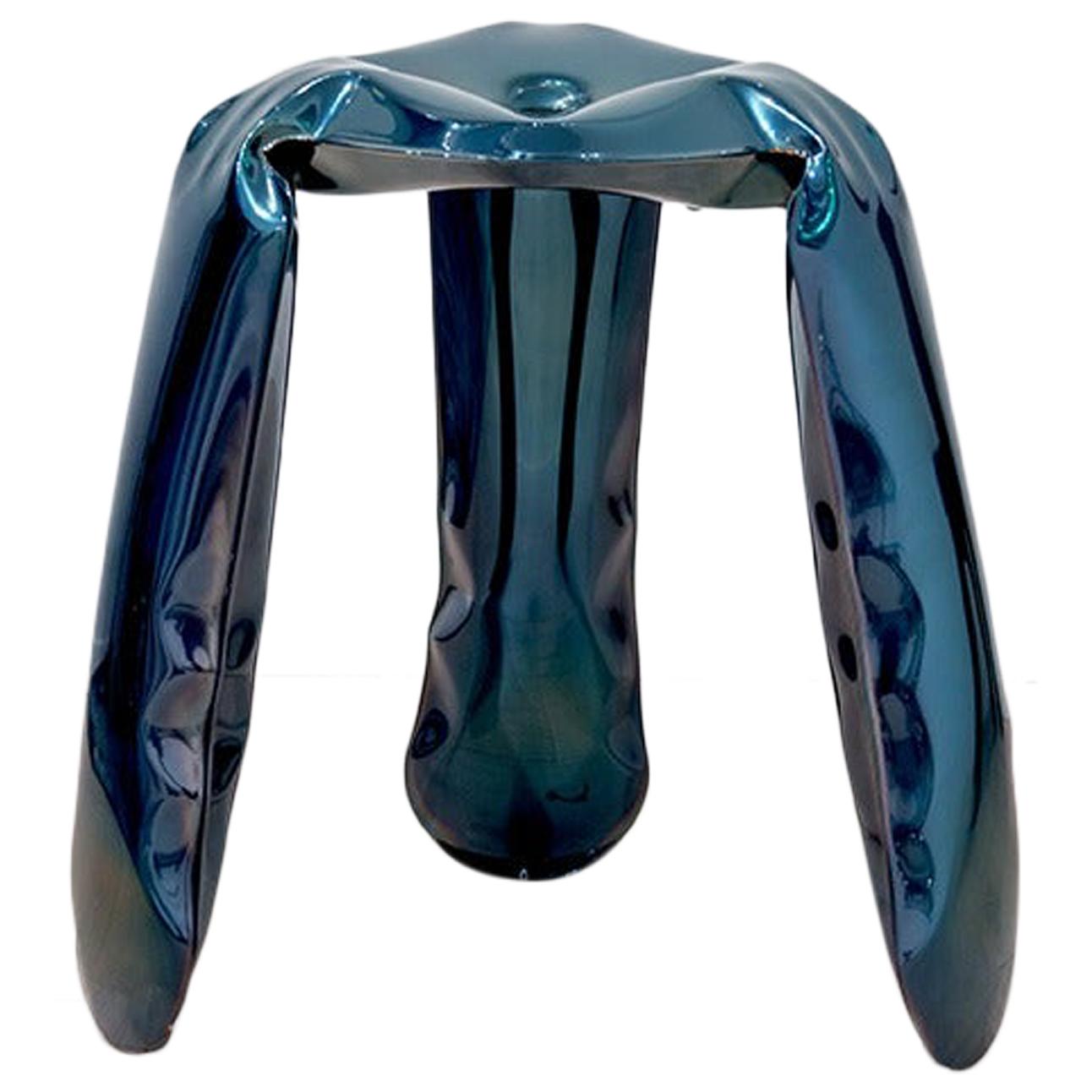 Plopp Stool by Zieta, Mini Size, Cosmic Blue Finish For Sale