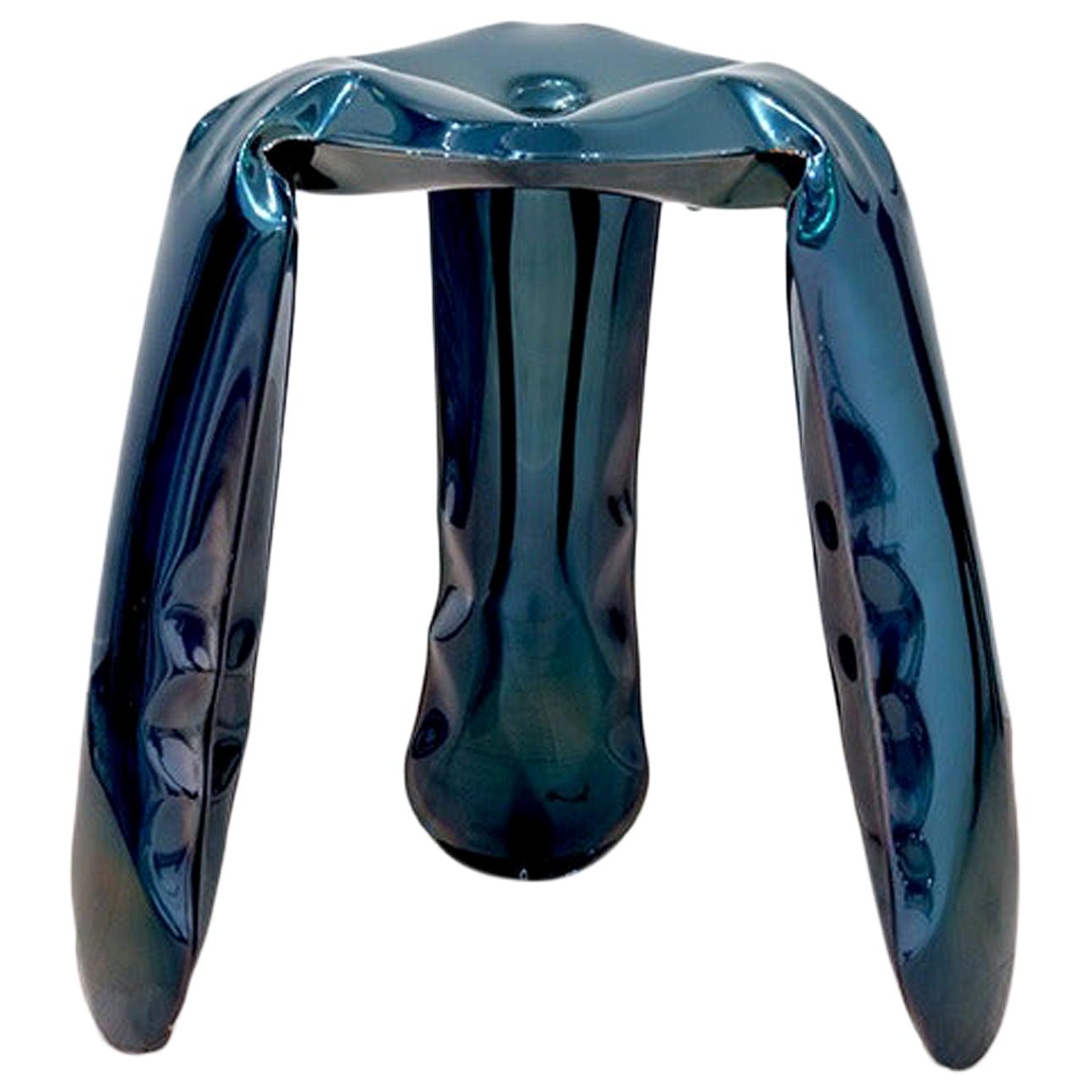 Tabouret Plopp de Zieta, taille standard, finition bleu cosmique en vente