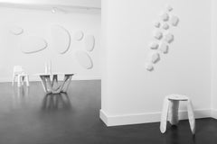 Plopp Stool by Zieta, Standard Size, White Cotton Finish