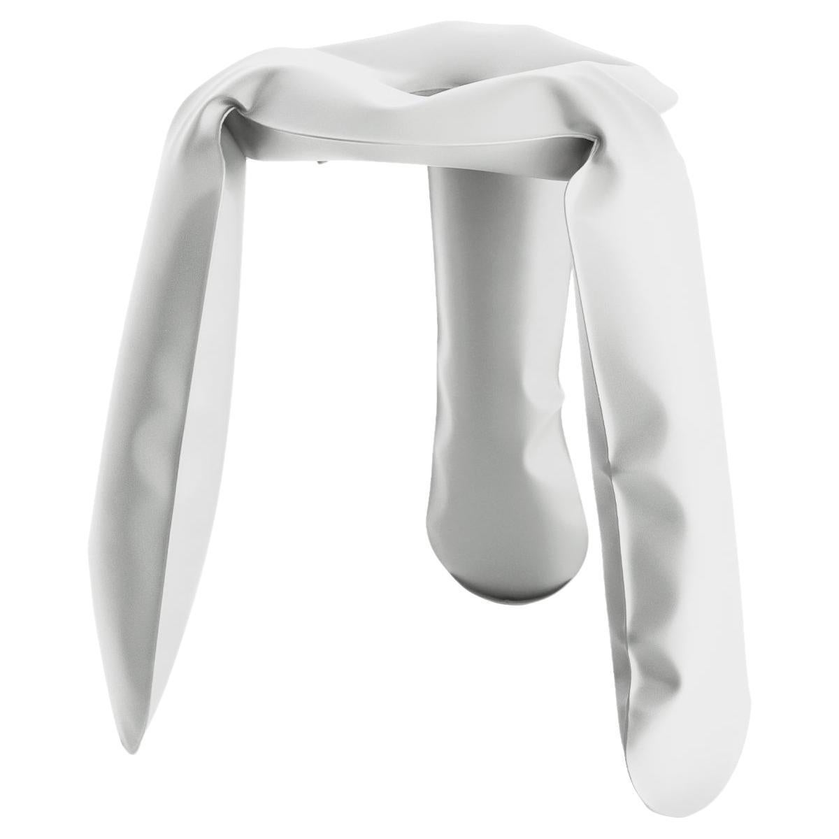 Plopp Stool by Zieta, Standard Size, White Cotton Finish For Sale