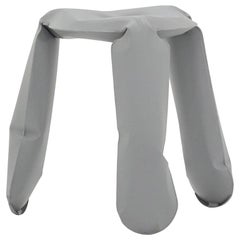 Plopp Stool in Matte Gray Aluminum, Zieta