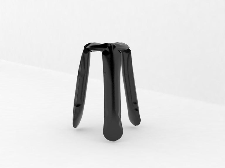 Polish Plopp Stool 'Kitchen Size' by Zieta Prozessdesign, Stainless Steel ‘Inox’ For Sale