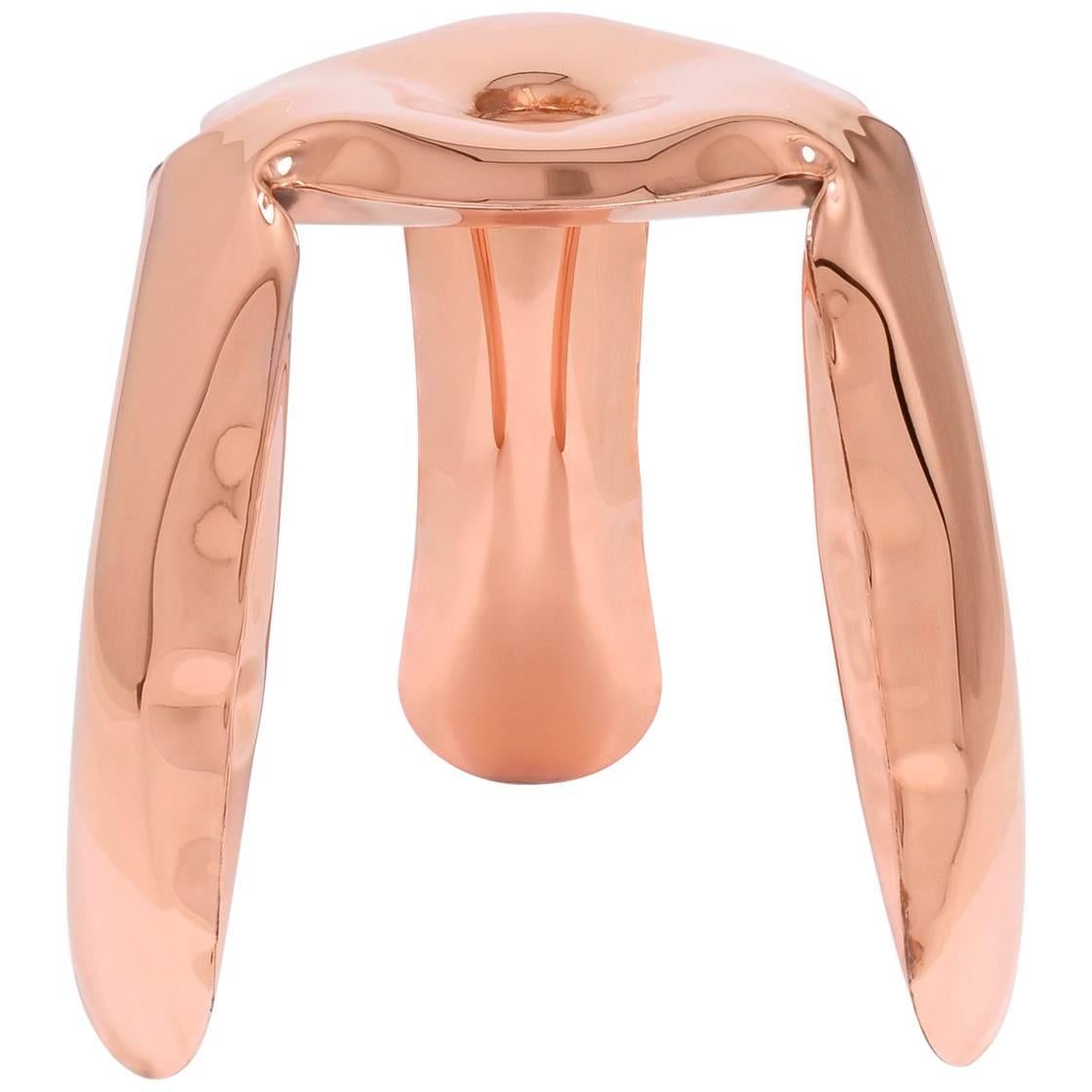 Taburete Plopp 'mini' de Zieta Prozessdesign, versión cobre