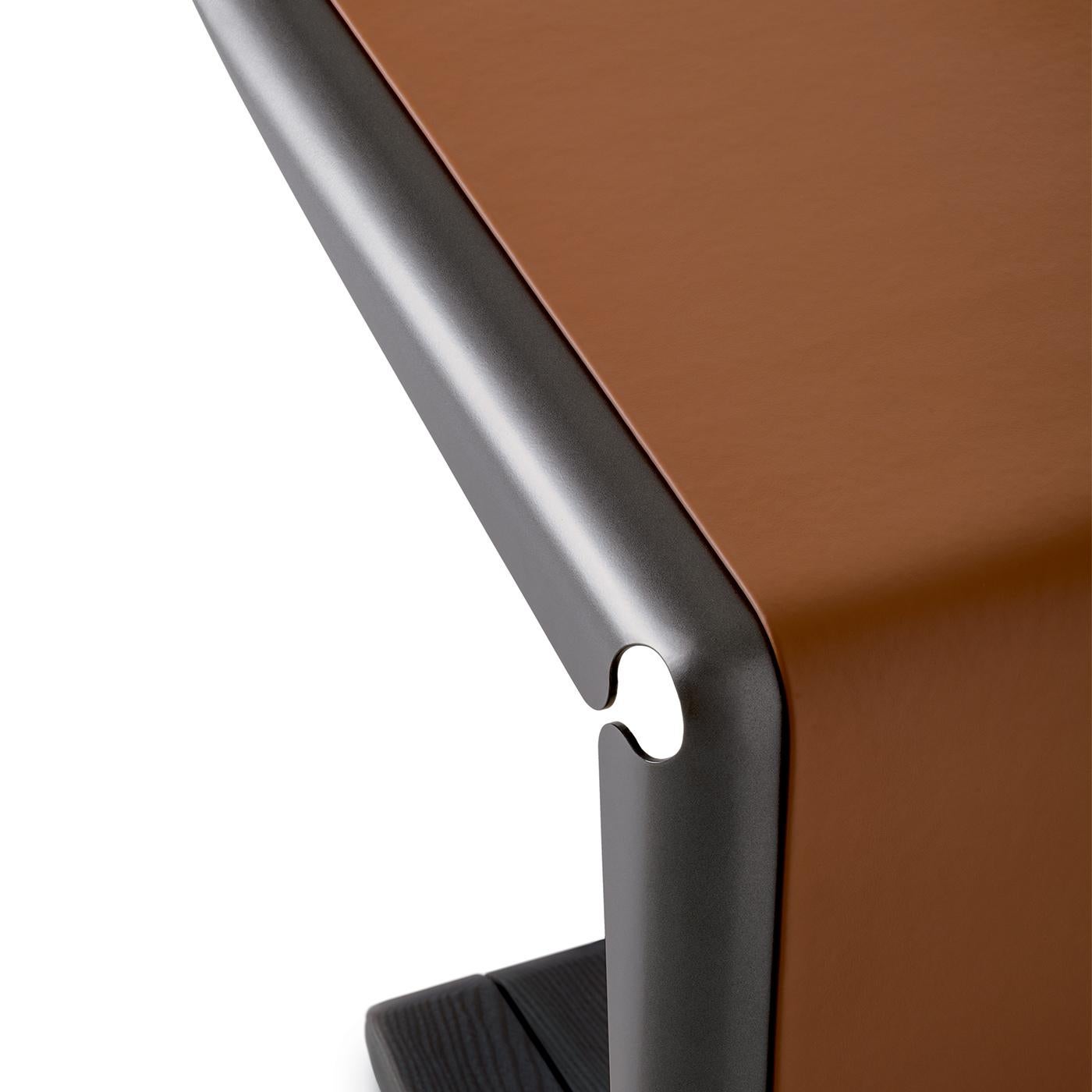 Contemporary PLOTO Black Metal and Ash Wood Coffee Table For Sale