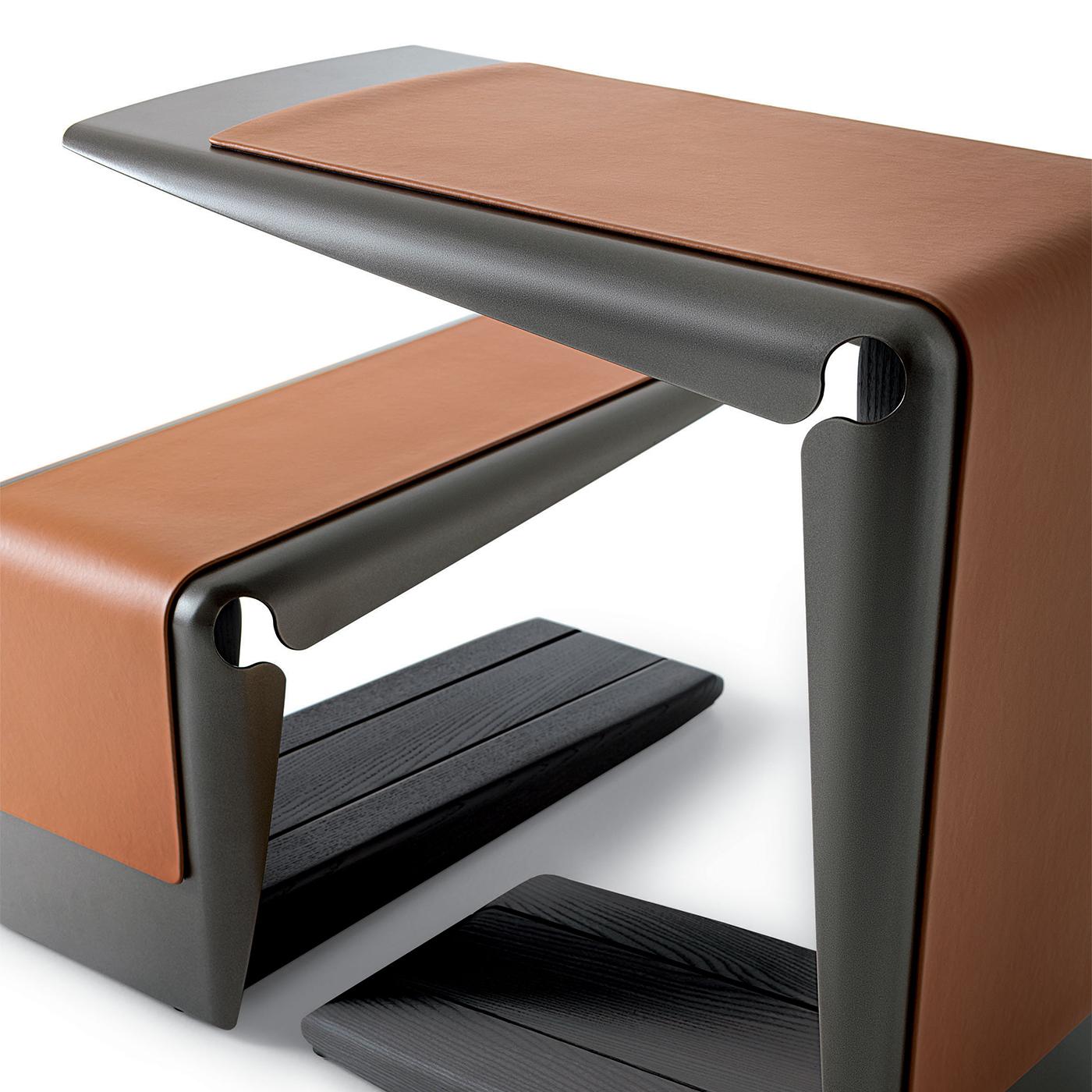 PLOTO Black Metal and Ash Wood Coffee Table For Sale 4