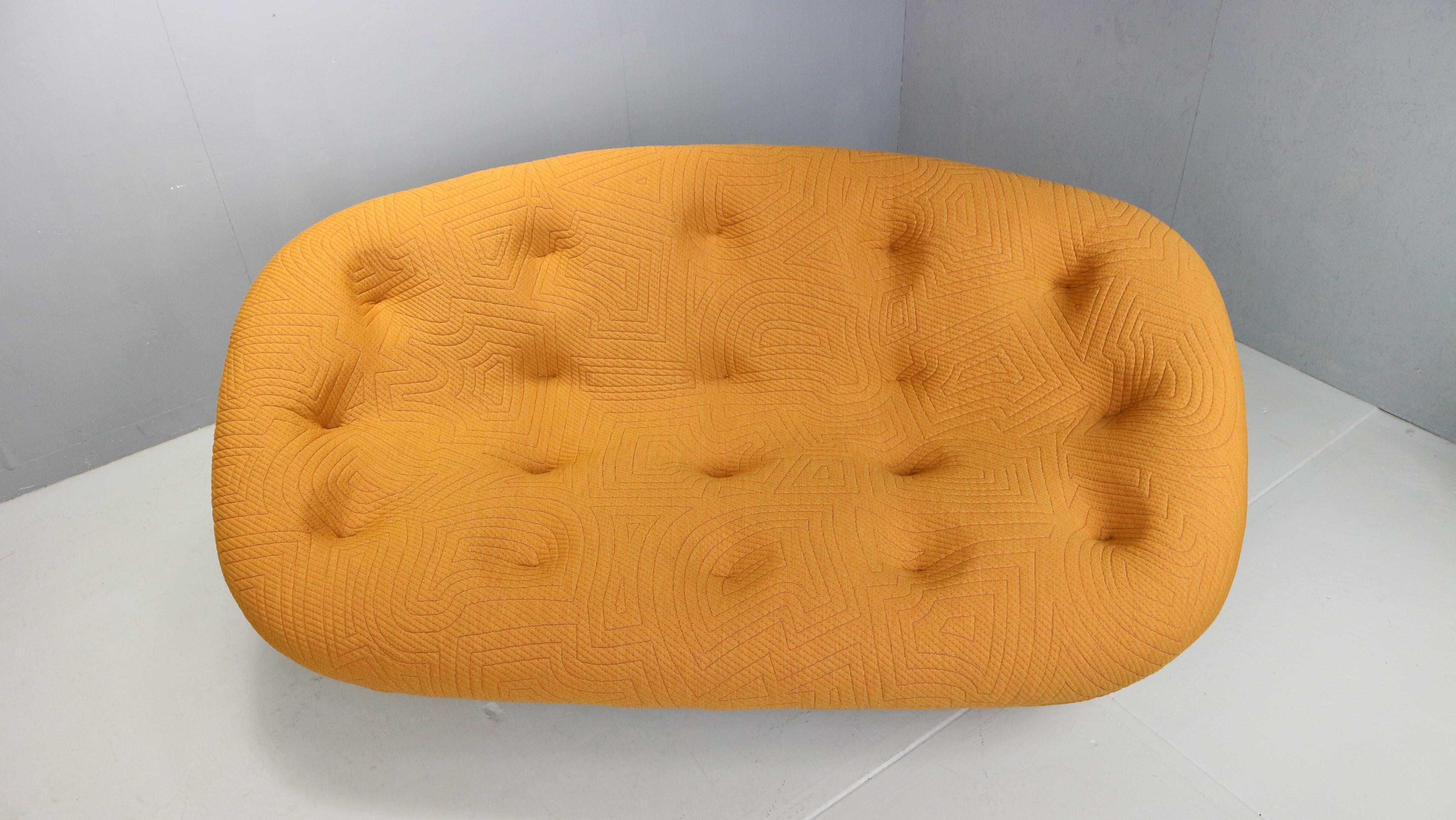 French Ploum medium Sofa high back by Ligne Roset in Kvadrat Febrik Apparel 433 For Sale