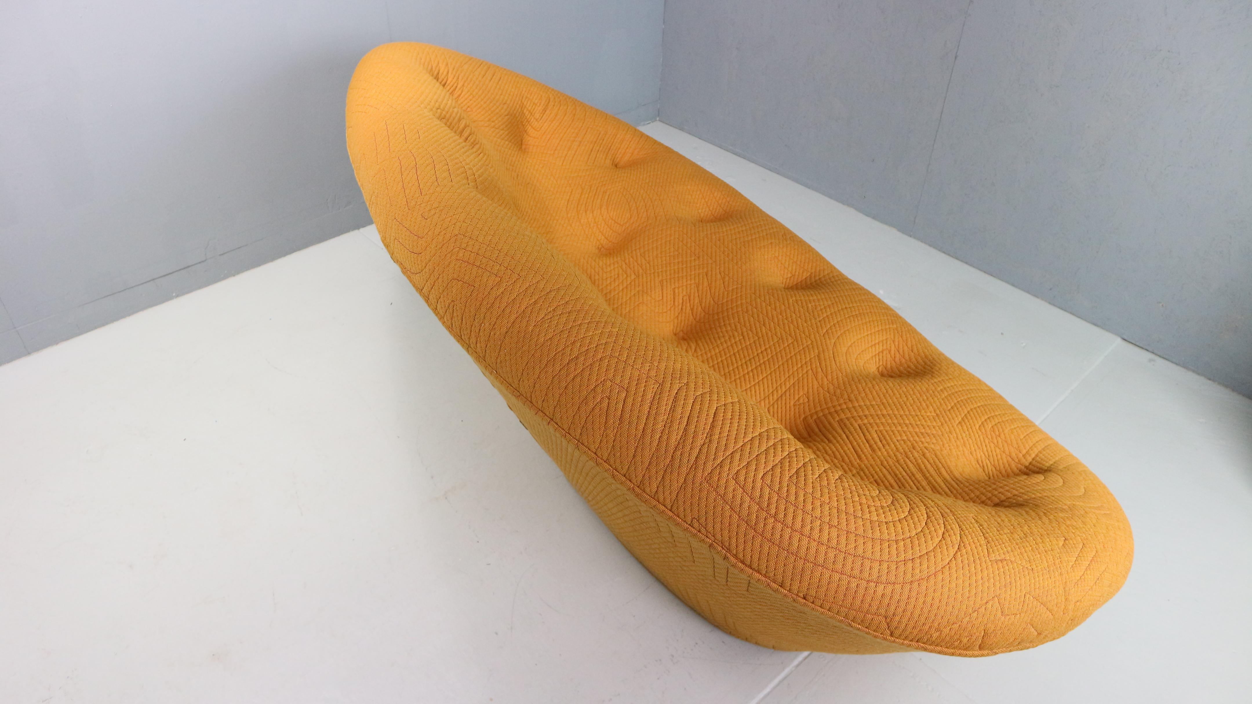 Metal Ploum medium Sofa high back by Ligne Roset in Kvadrat Febrik Apparel 433 For Sale