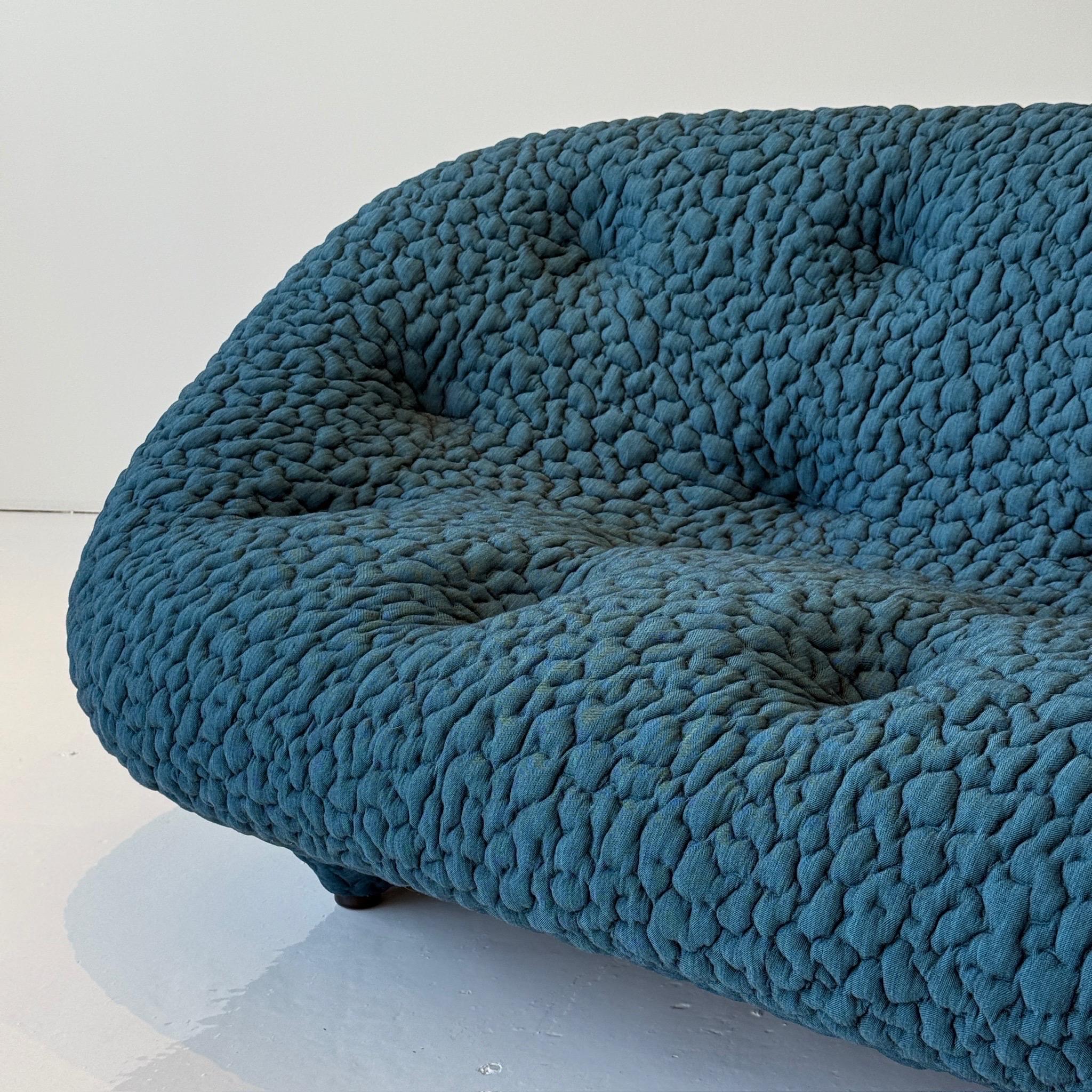 Post-Modern Ploum Settee by Ronan + Erwan Bouroullec for Ligne Roset in Moby Fabric For Sale