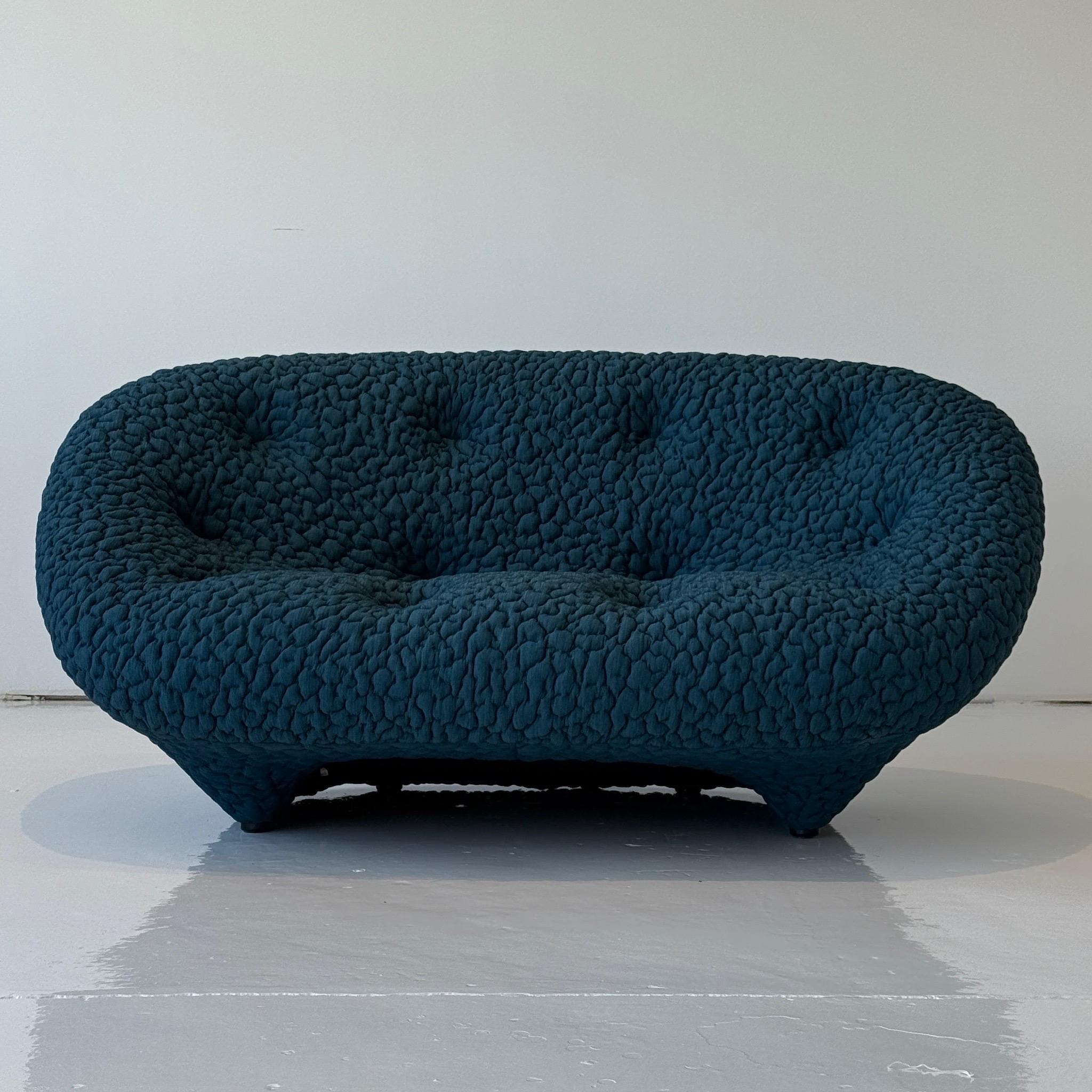 Contemporary Ploum Settee by Ronan + Erwan Bouroullec for Ligne Roset in Moby Fabric For Sale