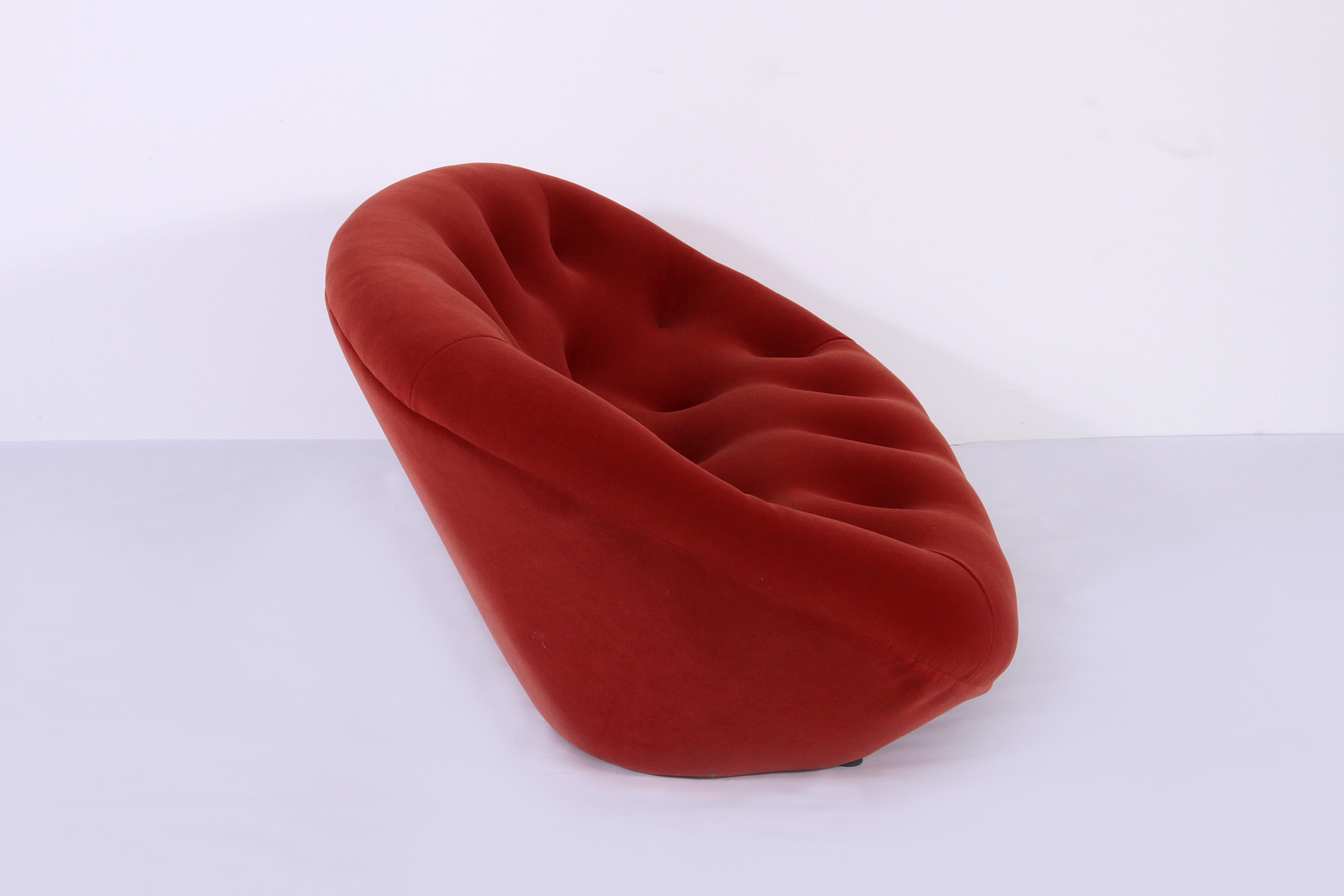 Ploum Sofa by Ligne Roset in Rusty Orange Velvet 4