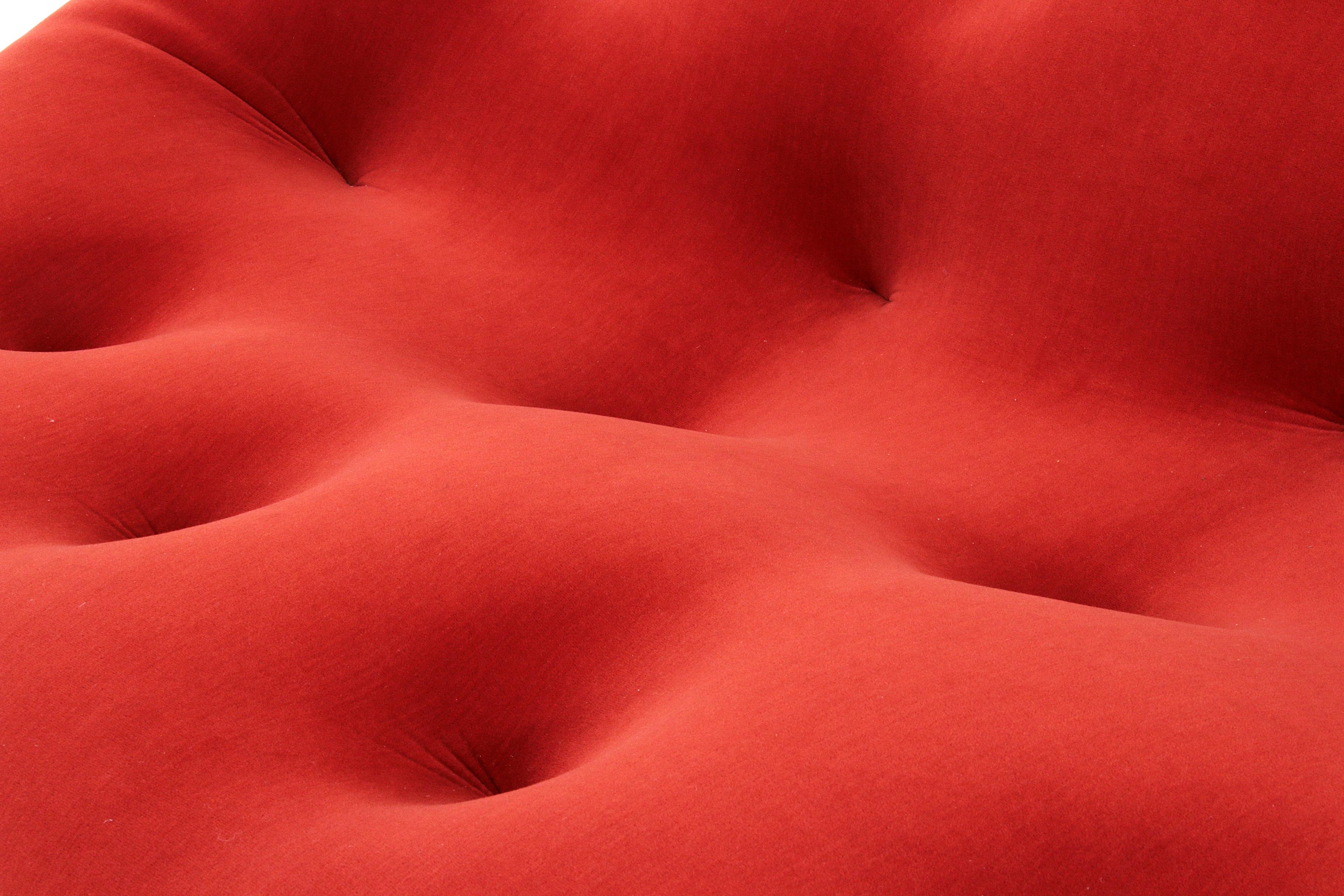 Ploum Sofa by Ligne Roset in Rusty Orange Velvet 8