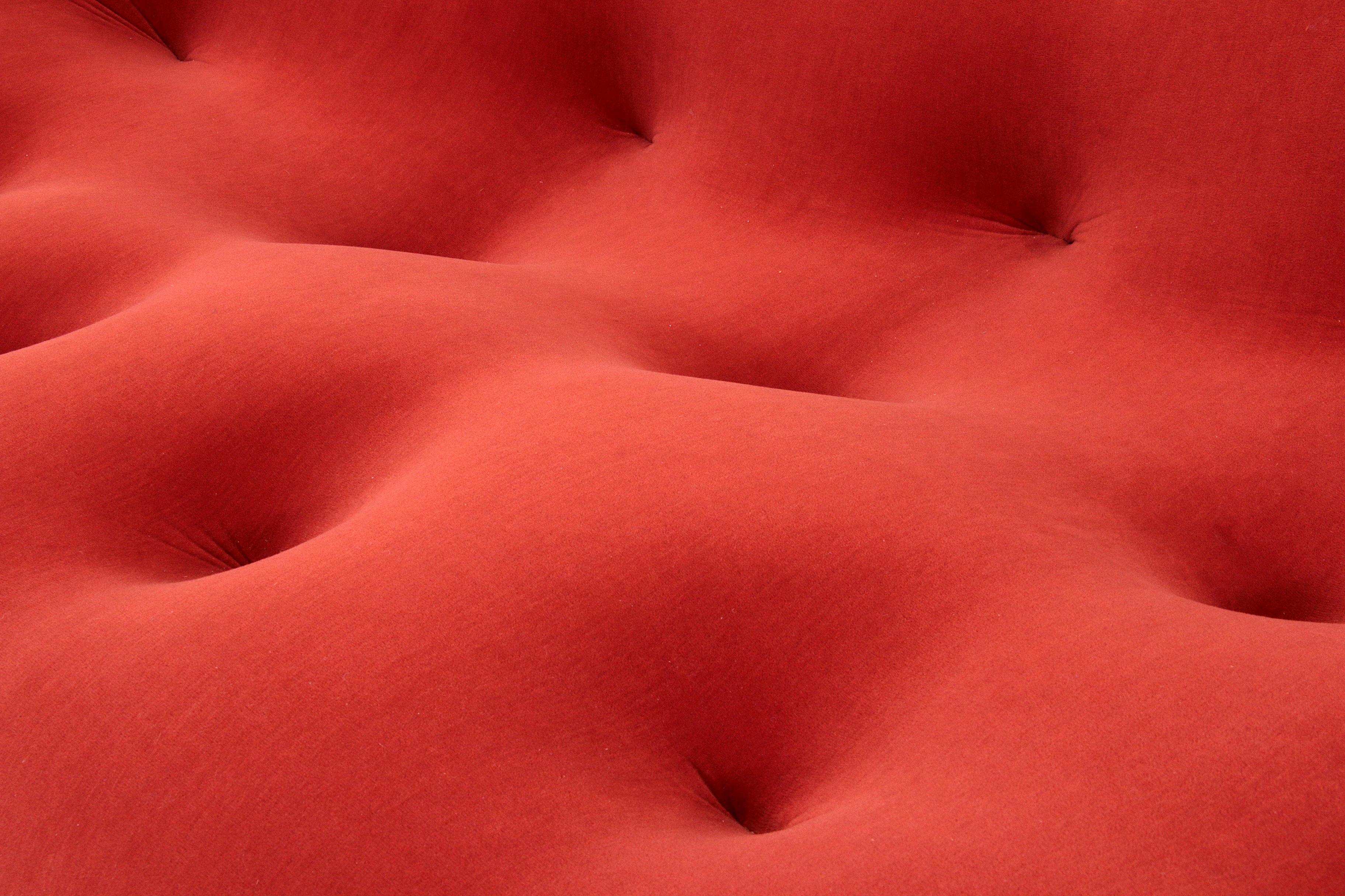 Ploum Sofa by Ligne Roset in Rusty Orange Velvet 9