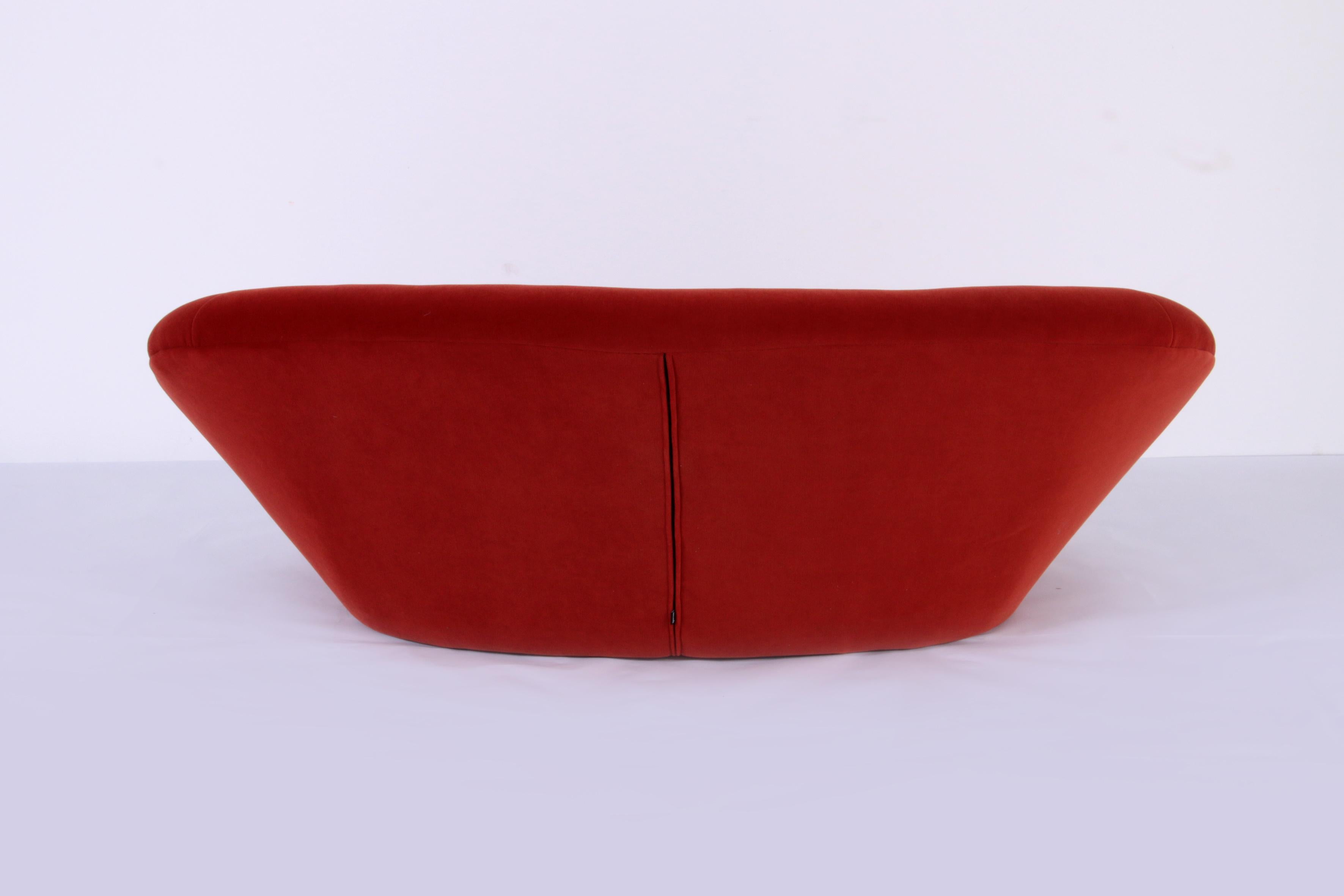 Ploum Sofa by Ligne Roset in Rusty Orange Velvet 3