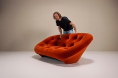 Ploum Sofa by Ligne Roset in Rusty Orange Velvet Upholstery