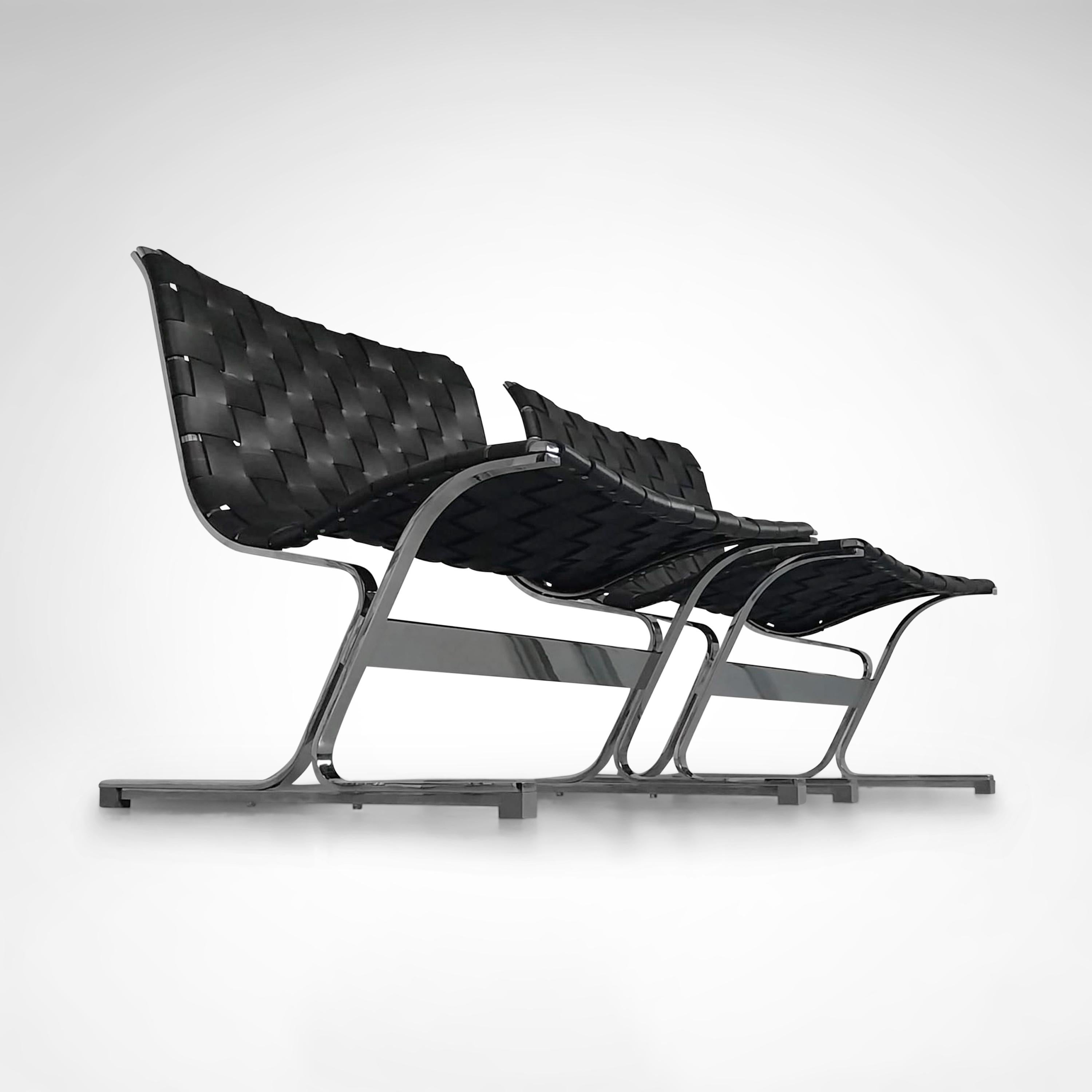 Italian PLR1 Luar lounge chair by Ross Littell for ICF De Padova Italy 1960s, set of 2 For Sale