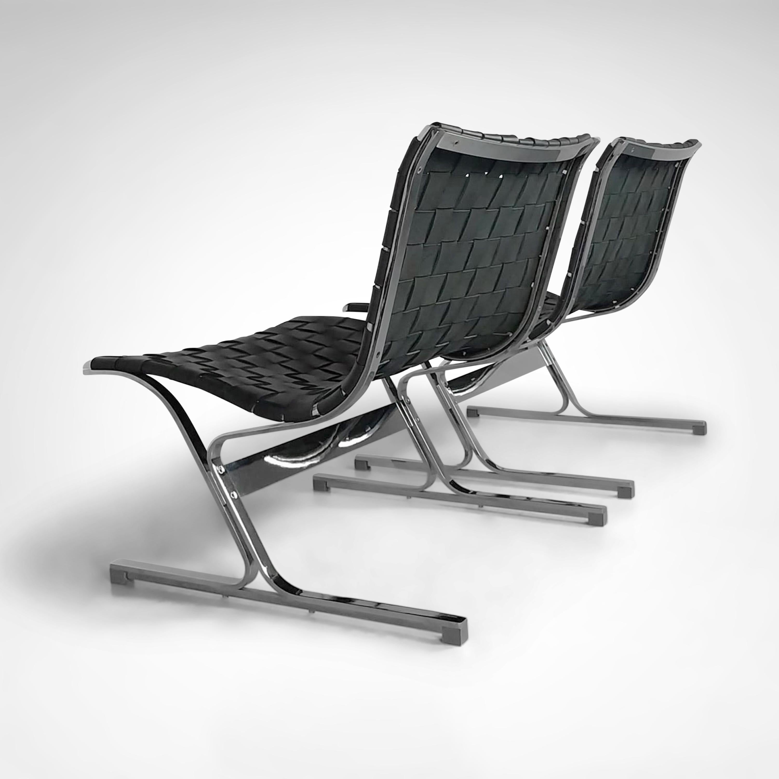 Space Age PLR1 Luar lounge chair by Ross Littell for ICF De Padova Italy 1960s, set of 2 For Sale