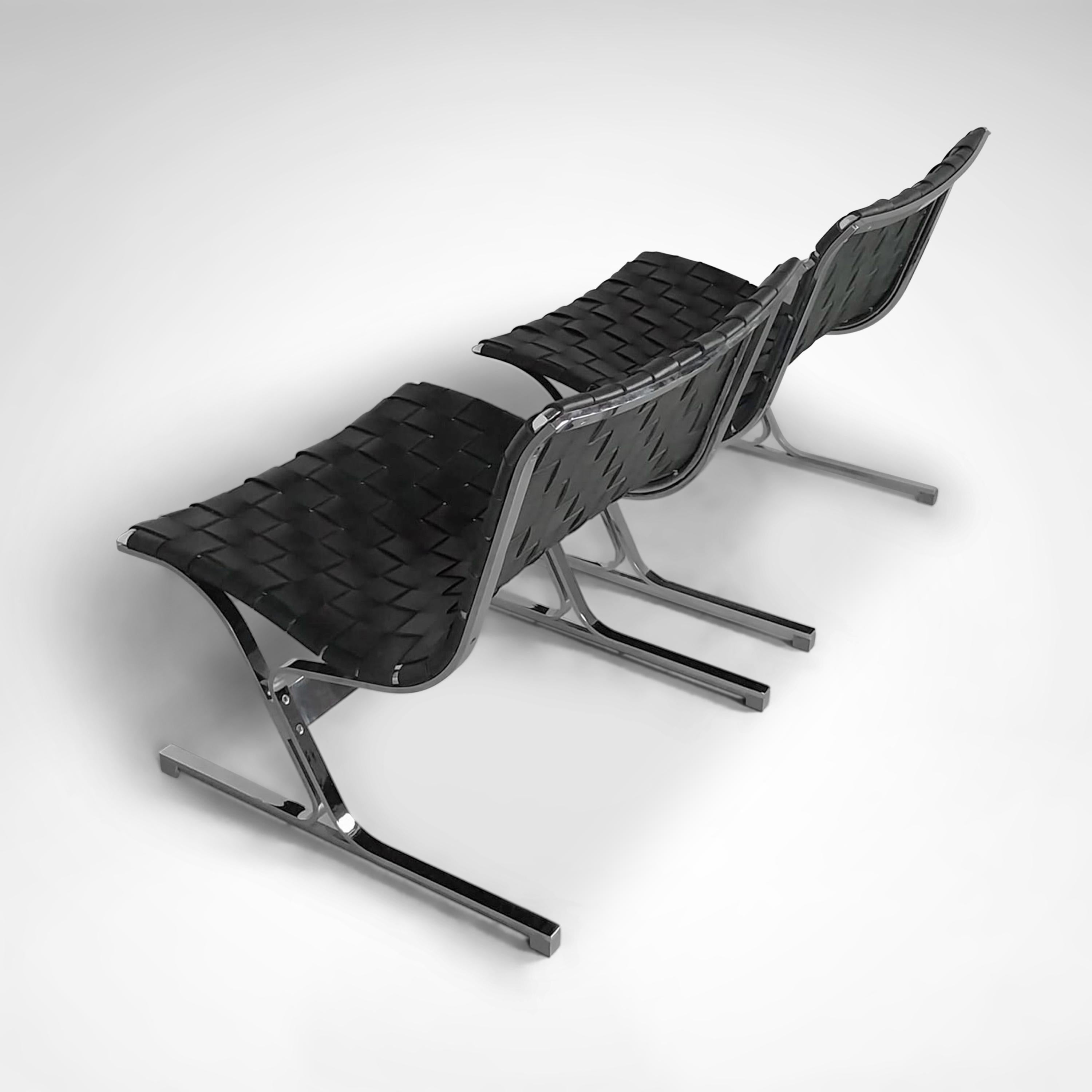 Italian PLR1 Luar lounge chair by Ross Littell for ICF De Padova Italy 1960s, set of 2 For Sale