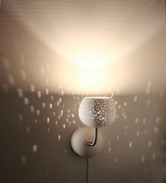 Plug-in Claylight Sconce: Handmade, Ceramic Wall Lamp