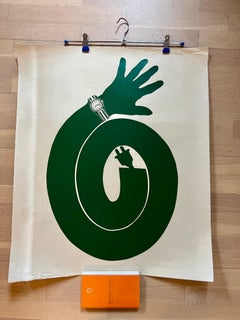 Sérigraphie sur papier signée Kiki Kogelnik en 1968