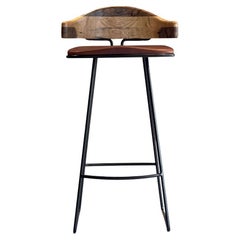 Plug stool with back